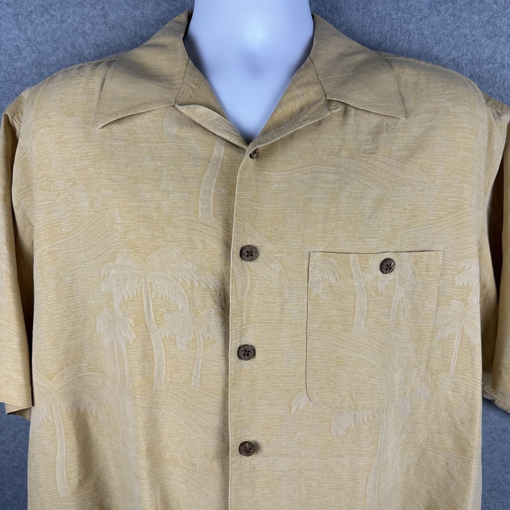 Banana Cabana Men's‎ Silk Short Sleeve Button Down Shirt Size XL - Picture 3 of 9